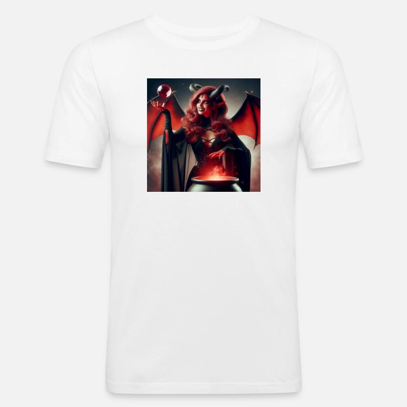 She-Devil - Men's Slim Fit T-Shirt - white