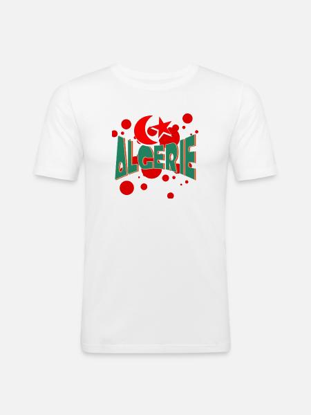 algerie 120 - T-shirt près du corps Homme - blanc