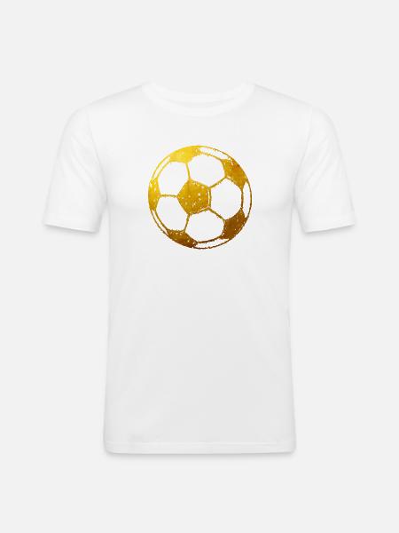 Football - Gold - Men's Slim Fit T-Shirt - white