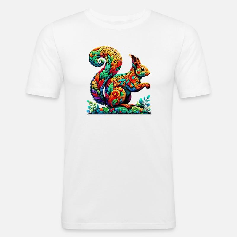 Eichhörnchen - Männer Slim Fit T-Shirt - Weiß