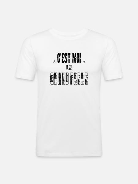 Moi le Grand Frère - T-shirt près du corps Homme - blanc
