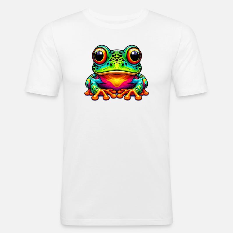 Frosch - Männer Slim Fit T-Shirt - Weiß
