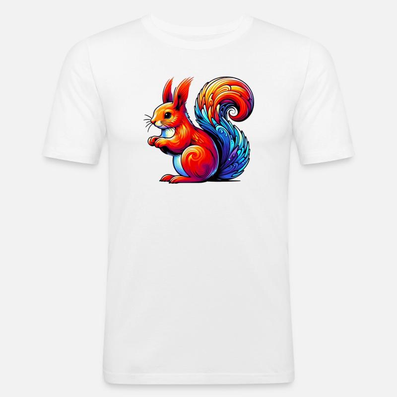 Eichhörnchen - Männer Slim Fit T-Shirt - Weiß