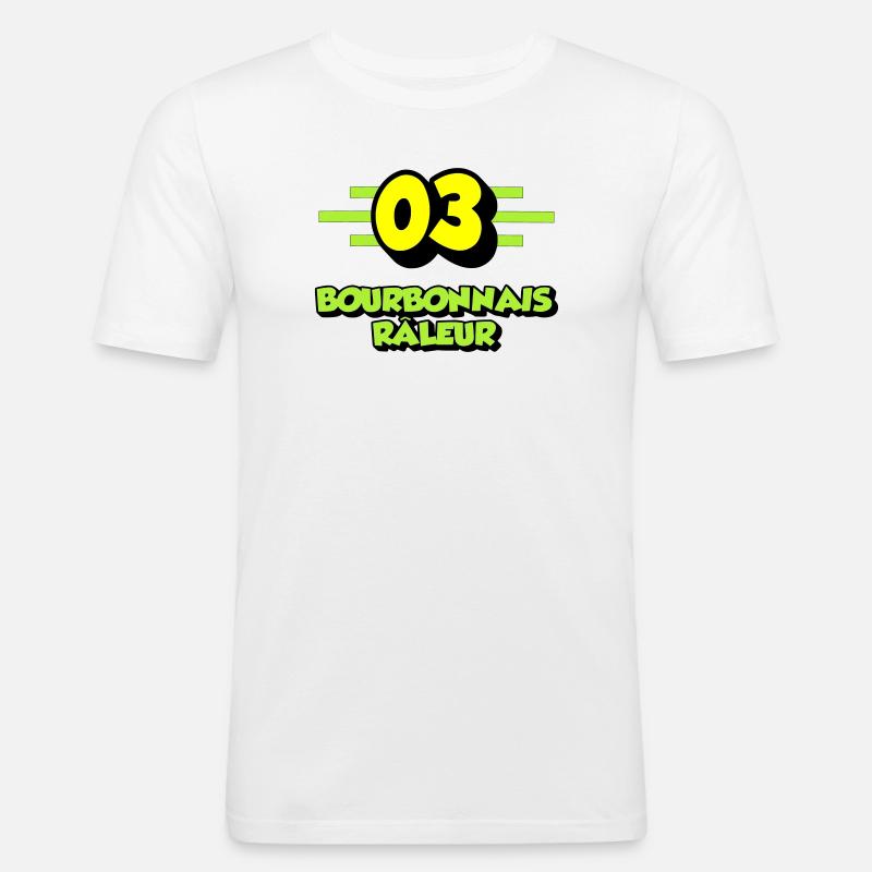 Bourbonnais râleur - T-shirt près du corps Homme - blanc