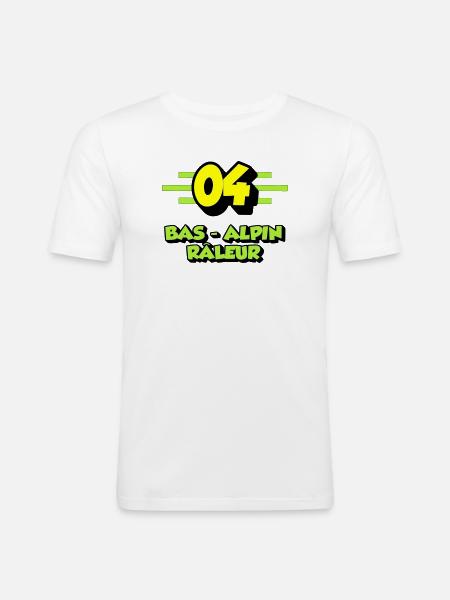 Grumbling Alpine Bottom - Men's Slim Fit T-Shirt - white