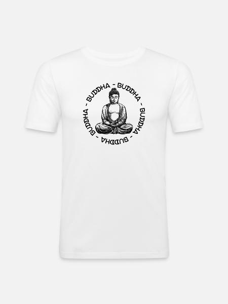 Buddha - Buddha - Buddha love - Men's Slim Fit T-Shirt - white