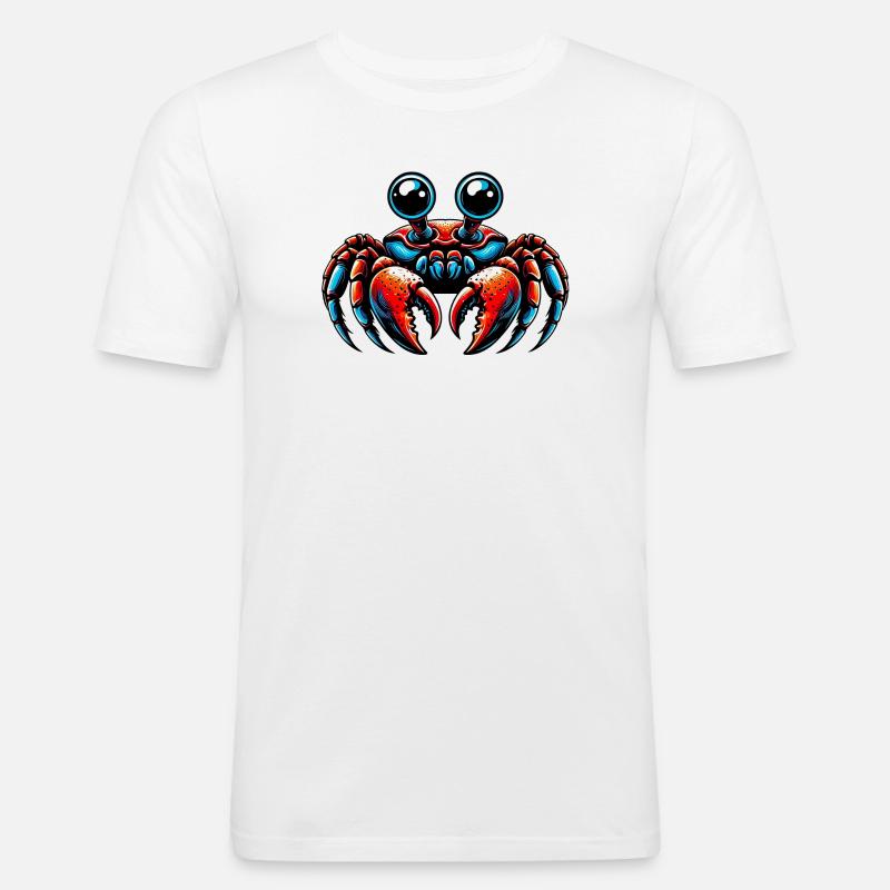Crab - Men's Slim Fit T-Shirt - white