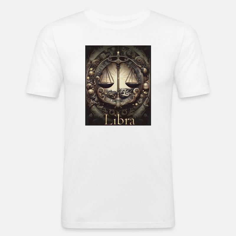 Libra Sternzeit Waage Sternzeichen - Waage - Männer Slim Fit T-Shirt - Weiß