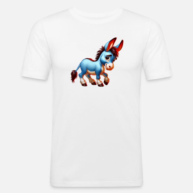 Esel-Maultier - Männer Slim Fit T-Shirt - Weiß