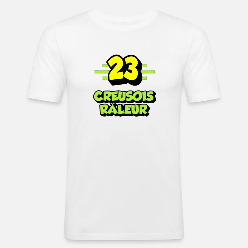 Klagende Creuse - Männer Slim Fit T-Shirt - Weiß