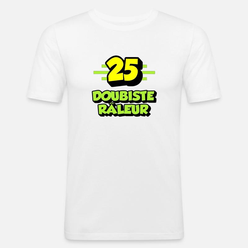 Beschwerdender Dubist - Männer Slim Fit T-Shirt - Weiß