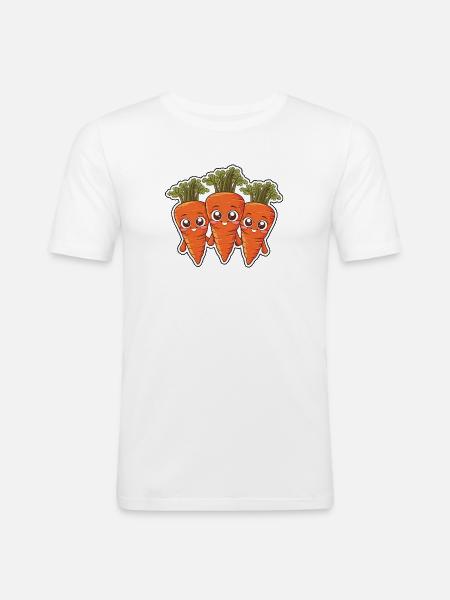 Karla, Kalle and Kim – The Carrot Friends - Men's Slim Fit T-Shirt - white