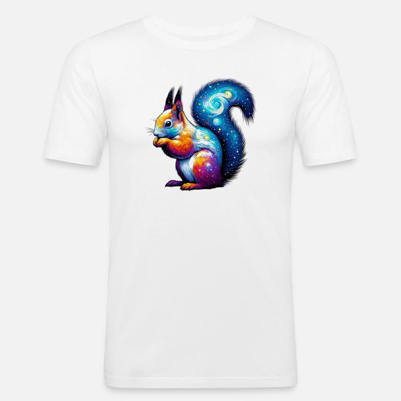 Eichhörnchen - Männer Slim Fit T-Shirt - Weiß