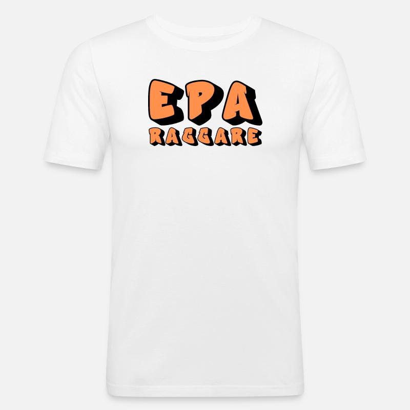 Epa Raggare Graffiti - Männer Slim Fit T-Shirt - Weiß