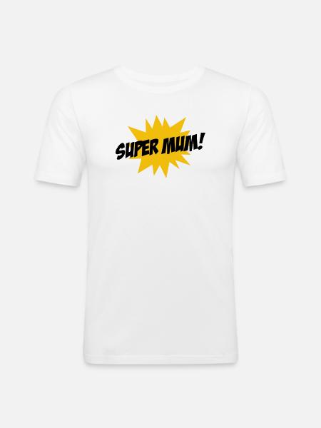 Super Mom - Mother's Day - Men's Slim Fit T-Shirt - white