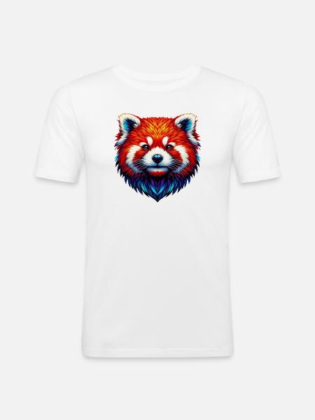 Petit panda - T-shirt près du corps Homme - blanc
