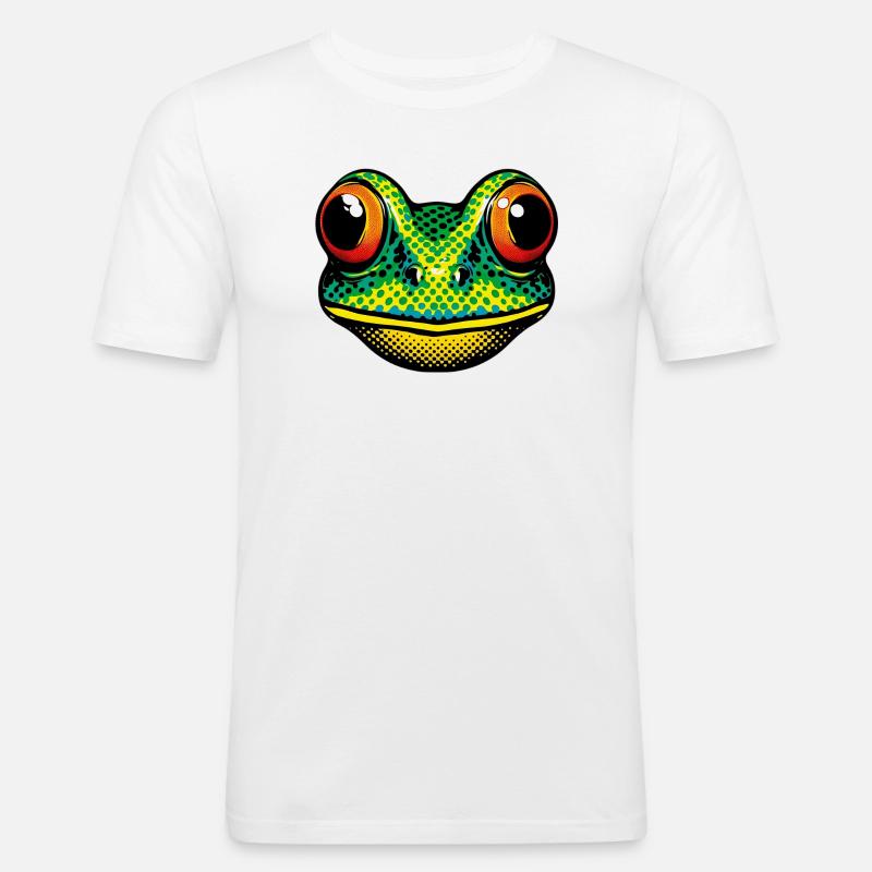 Frosch - Männer Slim Fit T-Shirt - Weiß