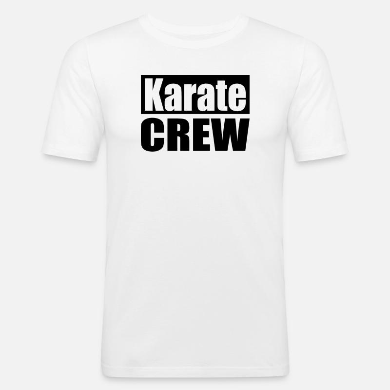 Karate-Mannschaft - Männer Slim Fit T-Shirt - Weiß