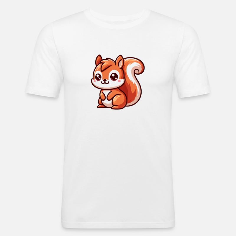 Kleines süßes Eichhörnchen - Männer Slim Fit T-Shirt - Weiß
