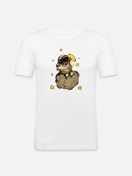 Sousaphone Astronaut Orchestra Musicians - Men's Slim Fit T-Shirt - white