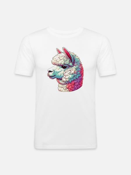 Alpaca - Men's Slim Fit T-Shirt - white