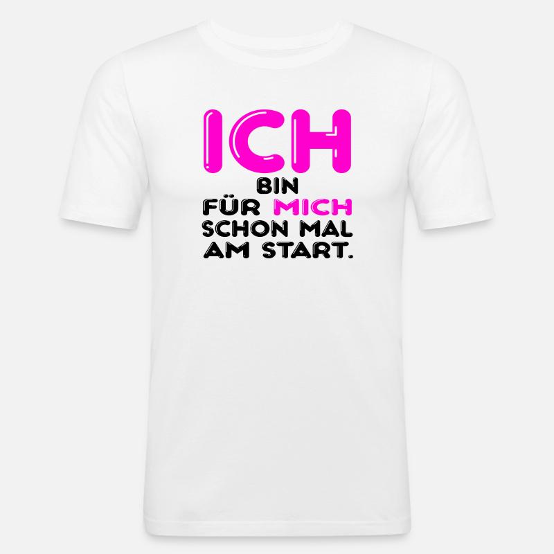 Eigenverantwortung Starten - Männer Slim Fit T-Shirt - Weiß