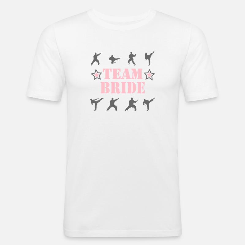 TEAM BRIDE - Männer Slim Fit T-Shirt - Weiß