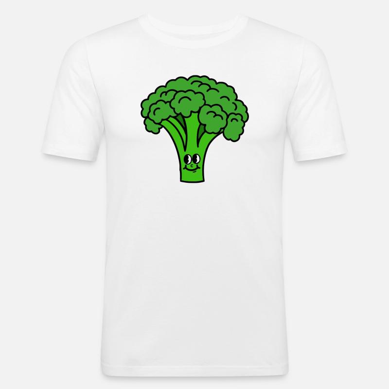 Broccoli - Men's Slim Fit T-Shirt - white