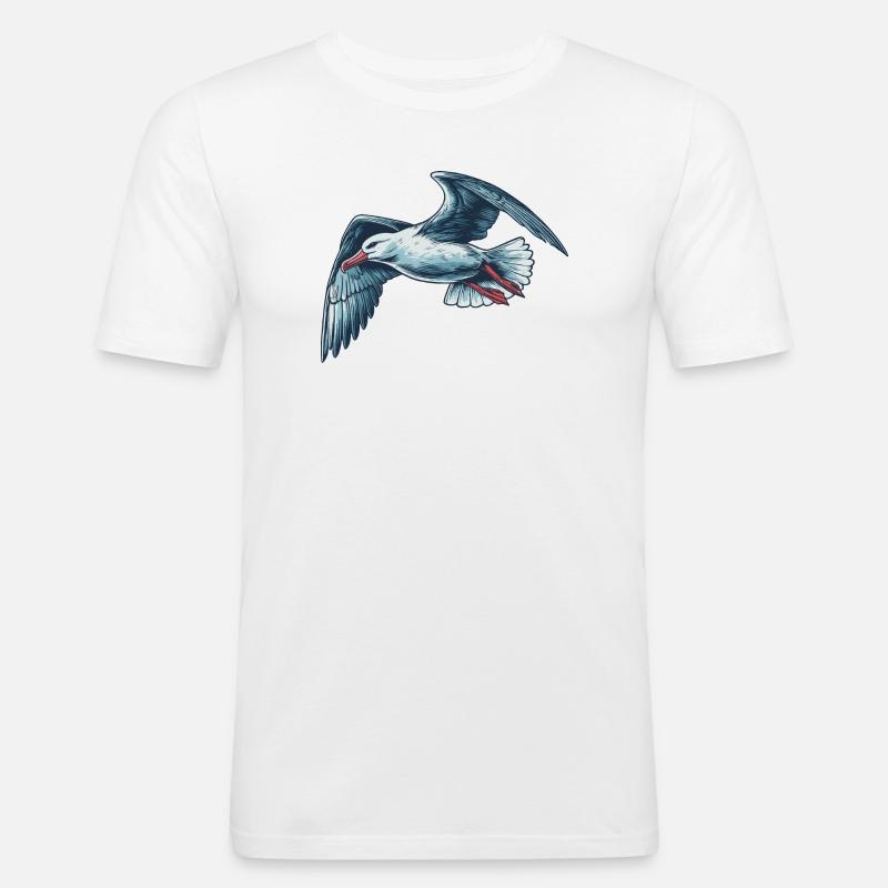 Albatros - Männer Slim Fit T-Shirt - Weiß