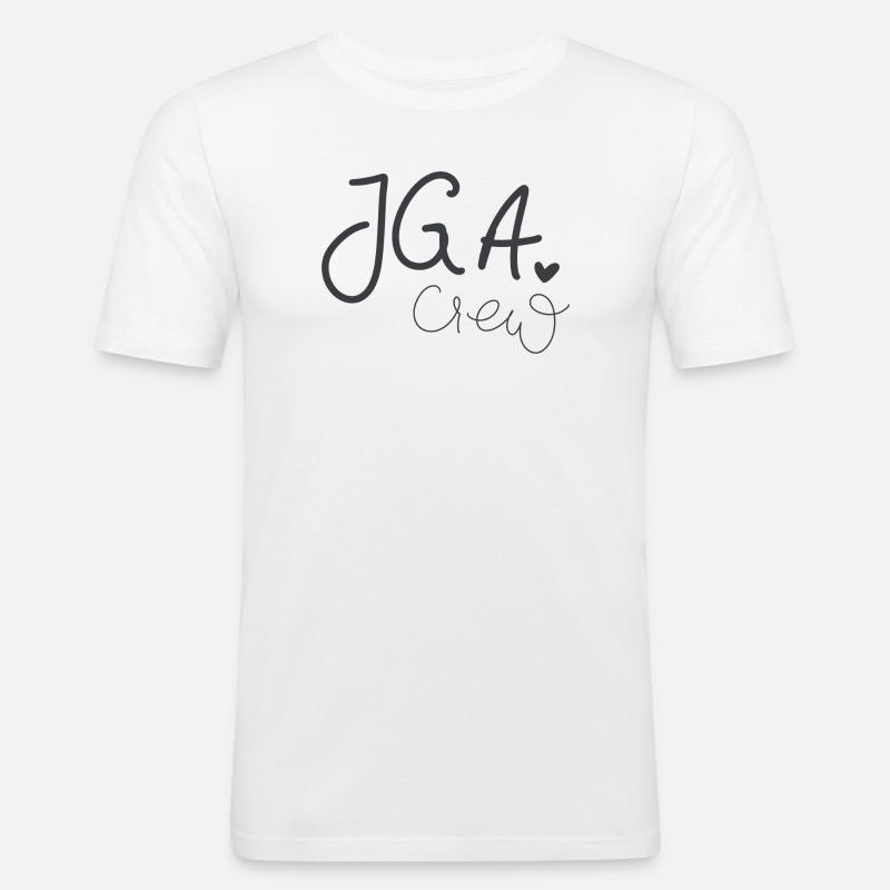 JGA Crew: Bachelor Party Tee - Männer Slim Fit T-Shirt - Weiß
