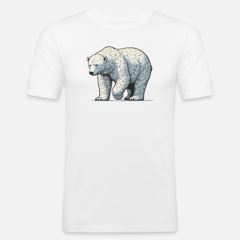 Eisbär - Männer Slim Fit T-Shirt - Weiß