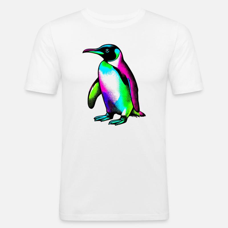 Pinguin - Männer Slim Fit T-Shirt - Weiß
