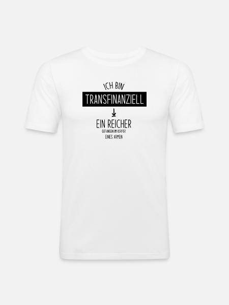 Transfinanziell - Männer Slim Fit T-Shirt - Weiß