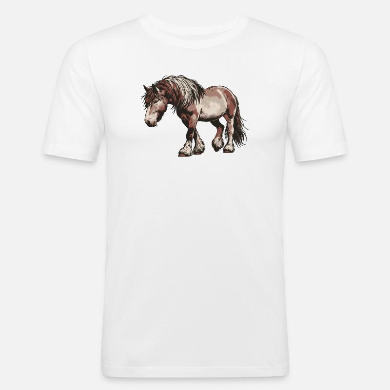 Trot Your Own Path - Männer Slim Fit T-Shirt - Weiß