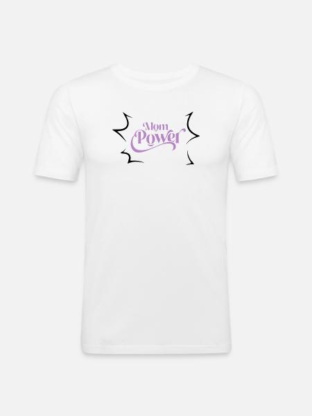 Mom power - Men's Slim Fit T-Shirt - white
