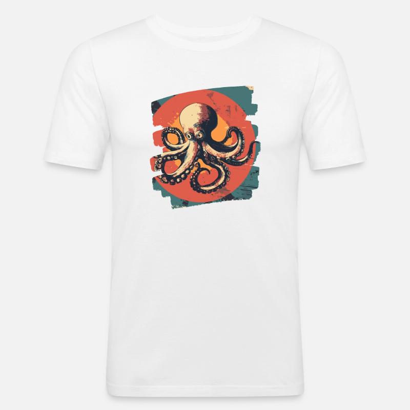 Octopus Octopus - Men's Slim Fit T-Shirt - white