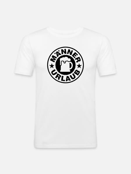 Men's Holiday Beer - Men's Slim Fit T-Shirt - white