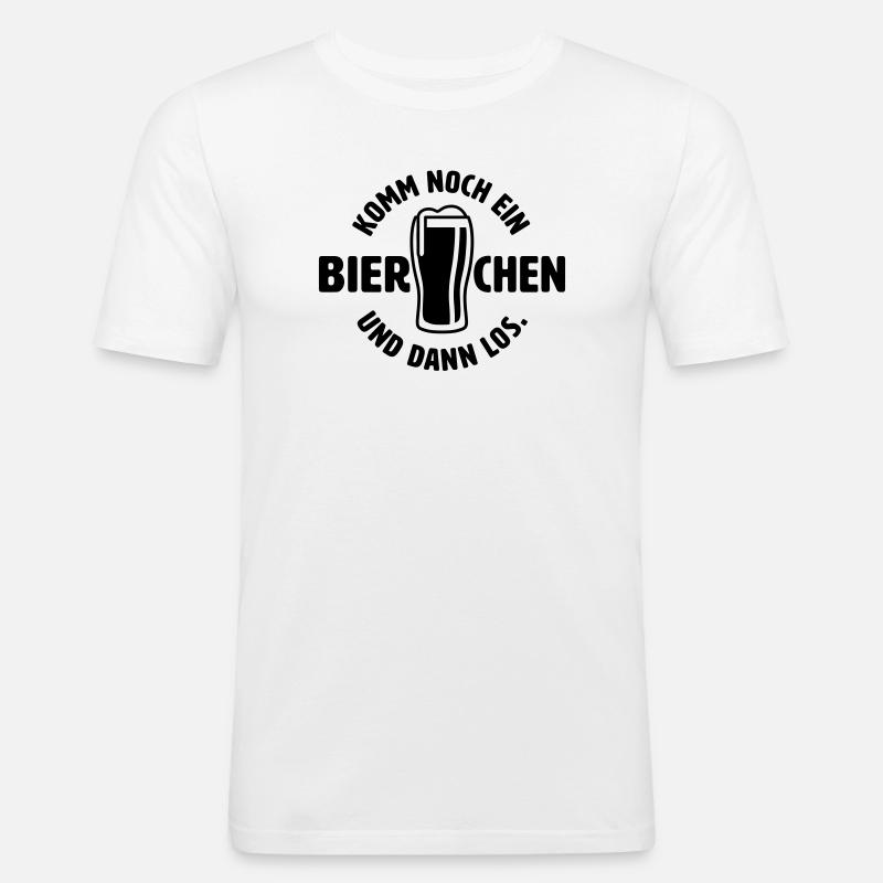 Noch ein Bierchen - Männer Slim Fit T-Shirt - Weiß