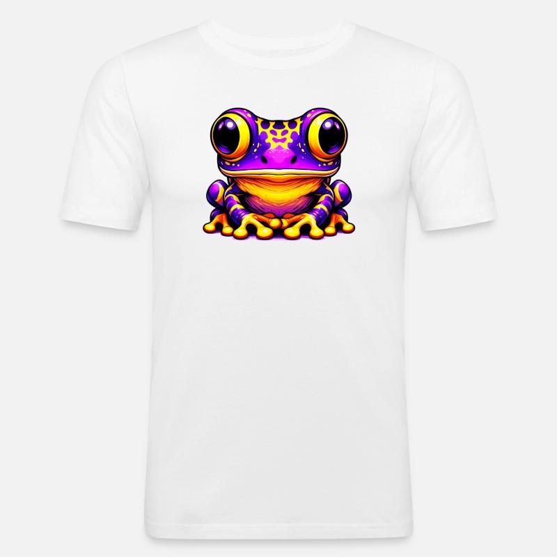 Frosch - Männer Slim Fit T-Shirt - Weiß