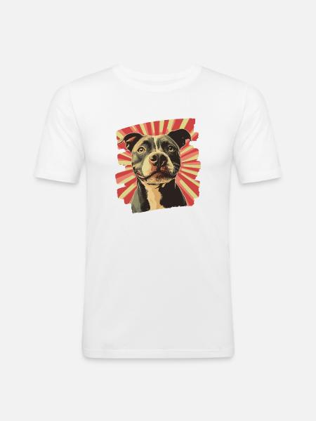 American Staffordshire - Men's Slim Fit T-Shirt - white