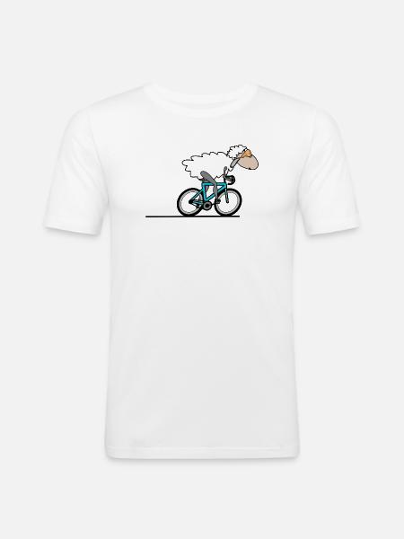 Rennrad Radfahren - Männer Slim Fit T-Shirt - Weiß