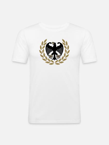 German Weight Lifting Adler - Men's Slim Fit T-Shirt - white