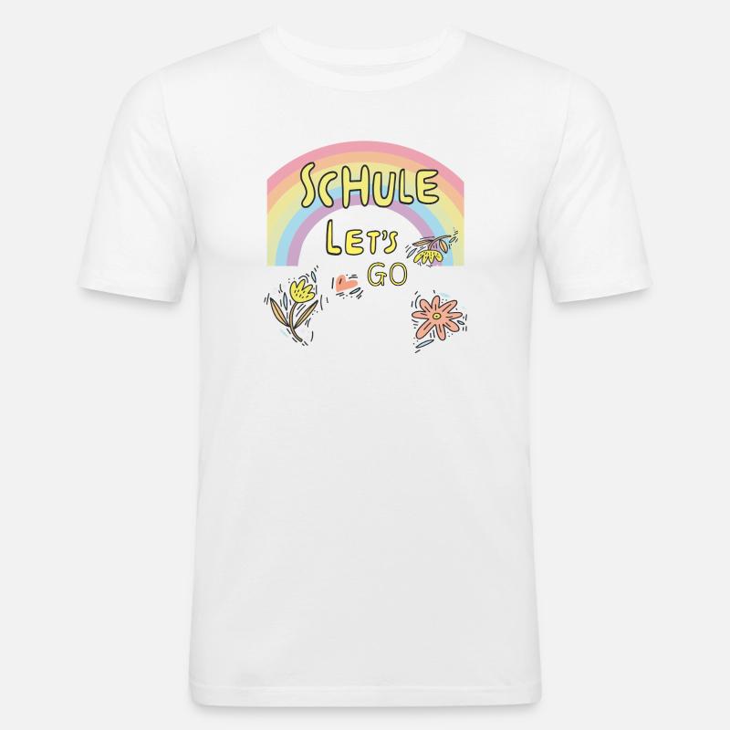 Schule Einschulung - Männer Slim Fit T-Shirt - Weiß
