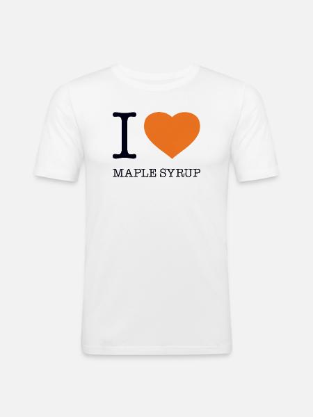 I LOVE MAPLE SYRUP Ahornsirup - Men's Slim Fit T-Shirt - white