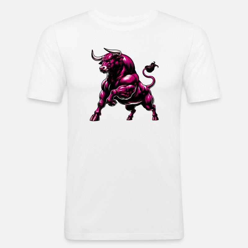 Bull - Men's Slim Fit T-Shirt - white