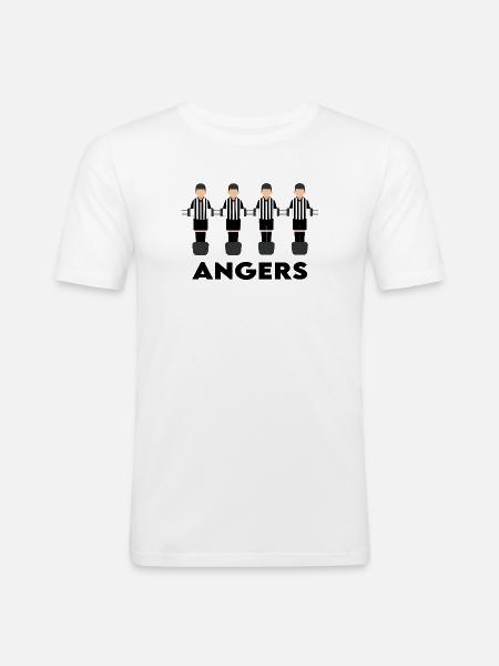 Angers - Men's Slim Fit T-Shirt - white