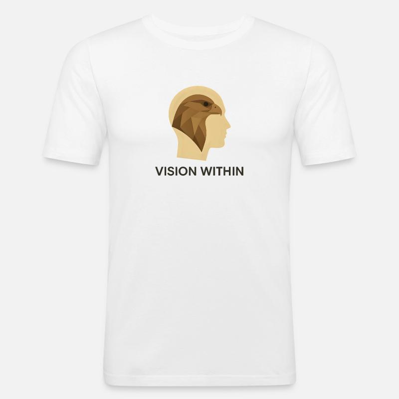 Vision Within - Männer Slim Fit T-Shirt - Weiß