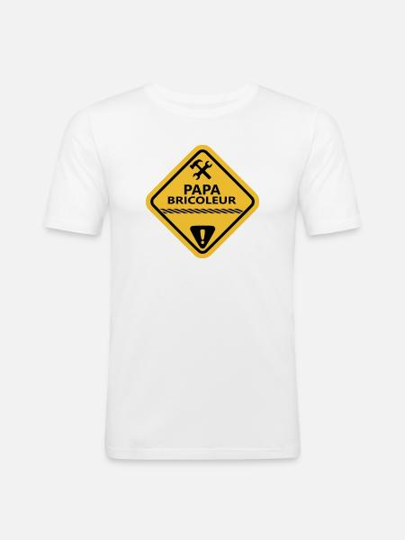 Handyman Dad - Men's Slim Fit T-Shirt - white