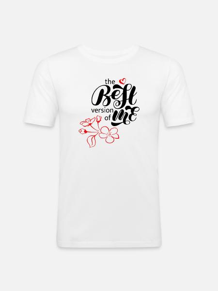 meilleure version de moi - T-shirt près du corps Homme - blanc