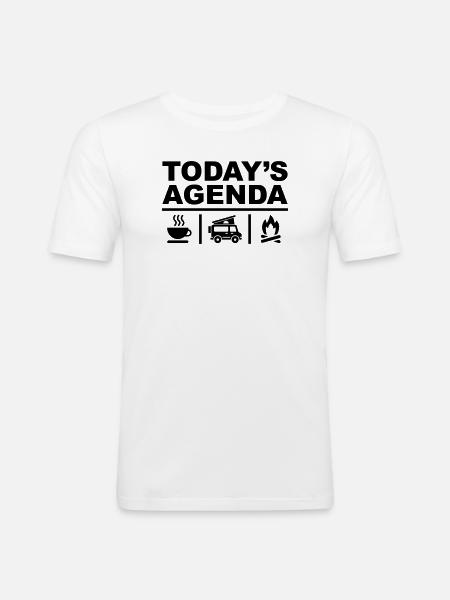 Today's Agenda - Men's Slim Fit T-Shirt - white